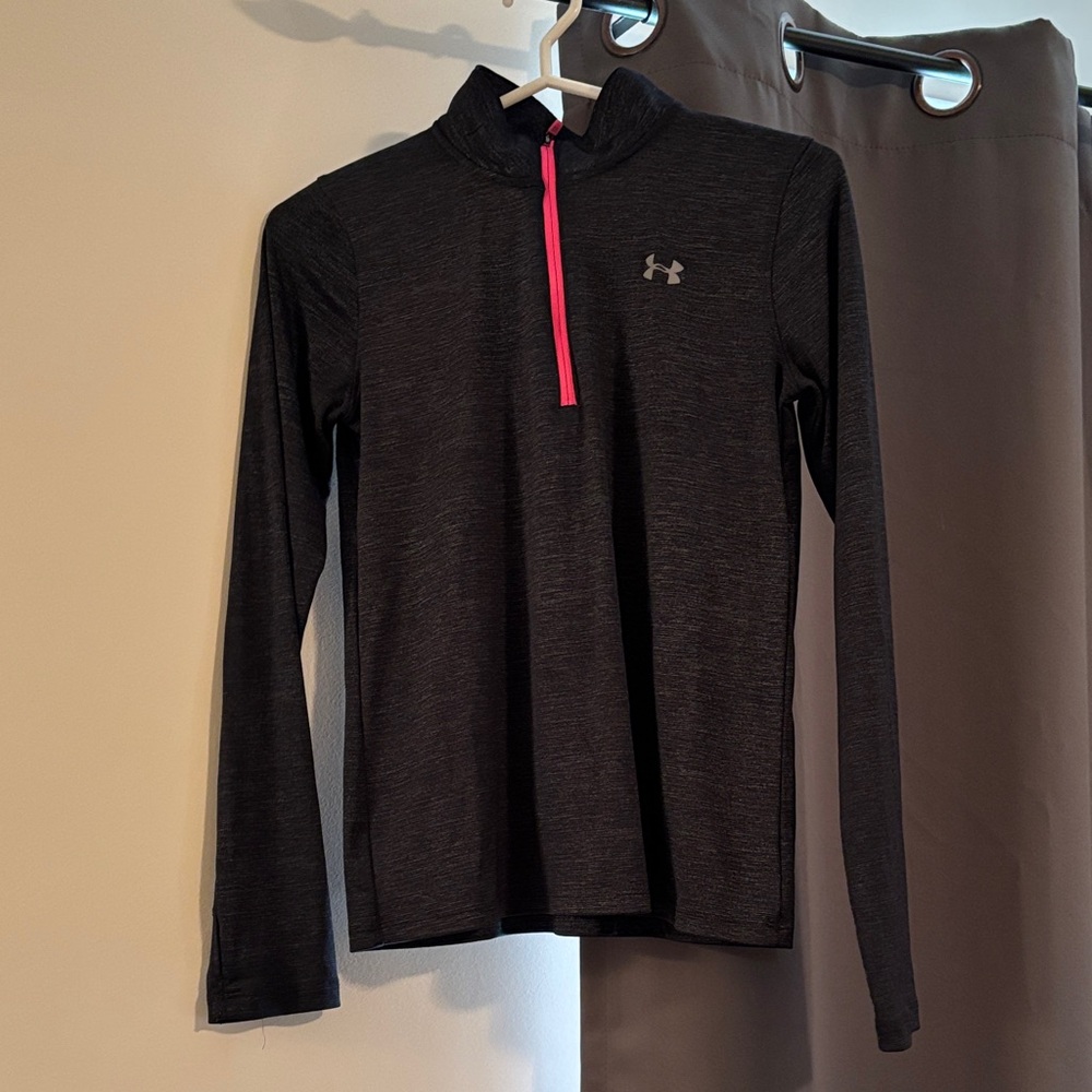 Under Armour Black Pullover with Pink Zipper